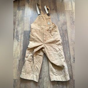 Carhartt Tan Overalls with Adjustable Straps and Sturdy Cotton Fabric,44 by 30